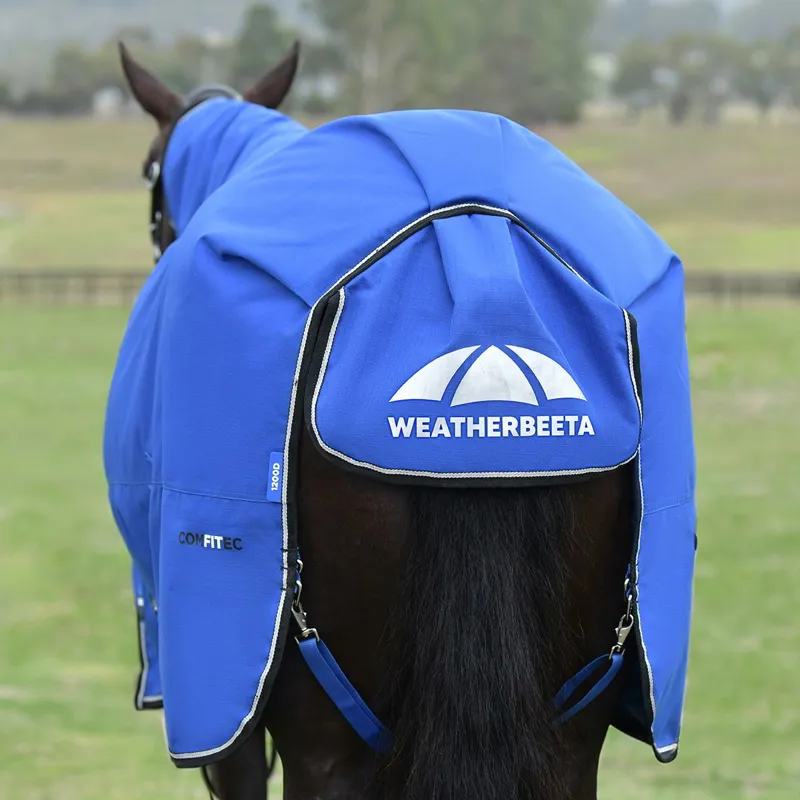WeatherBeeta ComFiTec Essential 220g Combo Turnout Blanket - Cobalt/Black-1