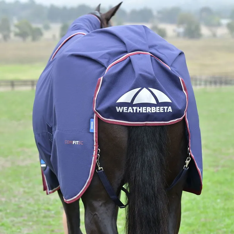 WeatherBeeta ComFiTec Essential 50g DetachANeck Turnout Blanket - Navy-10