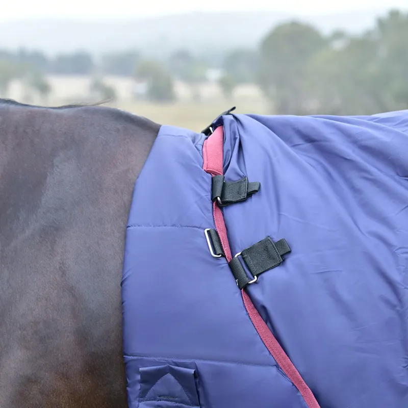 WeatherBeeta ComFiTec Essential 50g DetachANeck Turnout Blanket - Navy-5