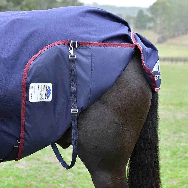 WeatherBeeta ComFiTec Essential 50g DetachANeck Turnout Blanket - Navy-4