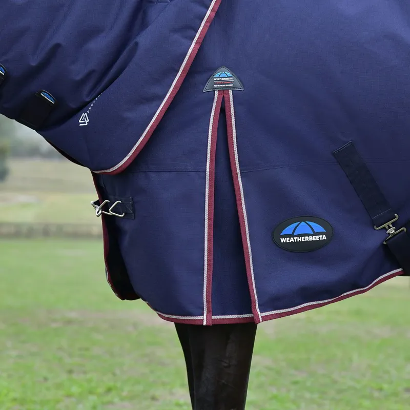 WeatherBeeta ComFiTec Essential 50g DetachANeck Turnout Blanket - Navy-3