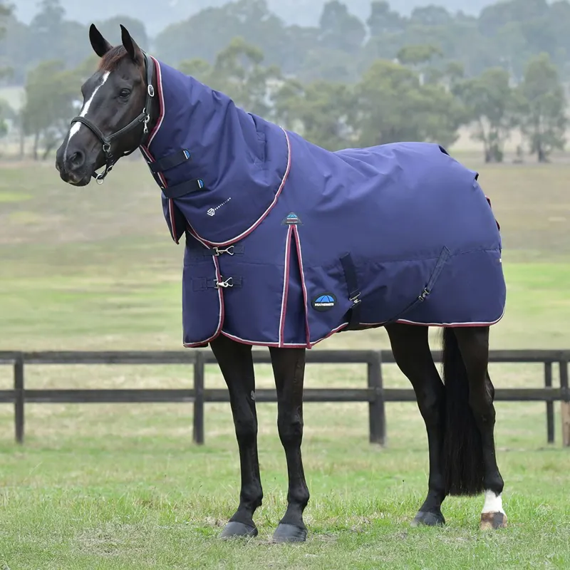WeatherBeeta ComFiTec Essential 50g DetachANeck Turnout Blanket - Navy