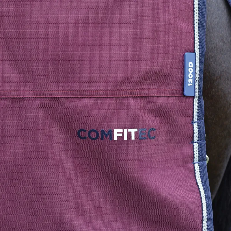 WeatherBeeta ComFiTec Essential 50g Standard Turnout Blanket - Burgundy-6
