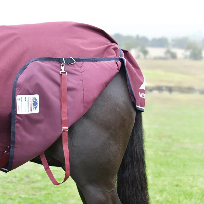 WeatherBeeta ComFiTec Essential 50g Standard Turnout Blanket - Burgundy-4