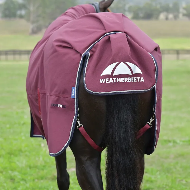 WeatherBeeta ComFiTec Essential 50g Standard Turnout Blanket - Burgundy-1