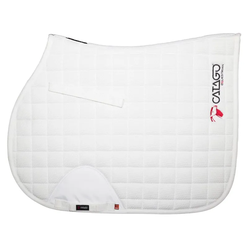 Catago FIR-Tech All Purpose Saddle Pad - White/Logo