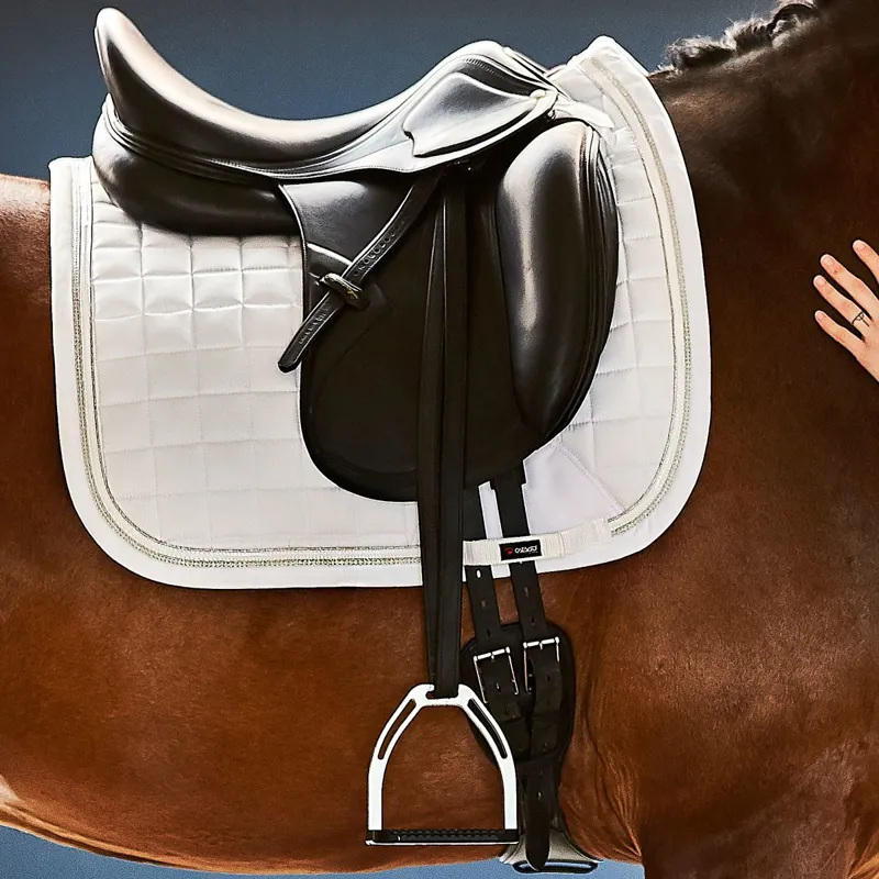 Catago FIR-Tech Elegant Dressage Saddle Pad - White-1