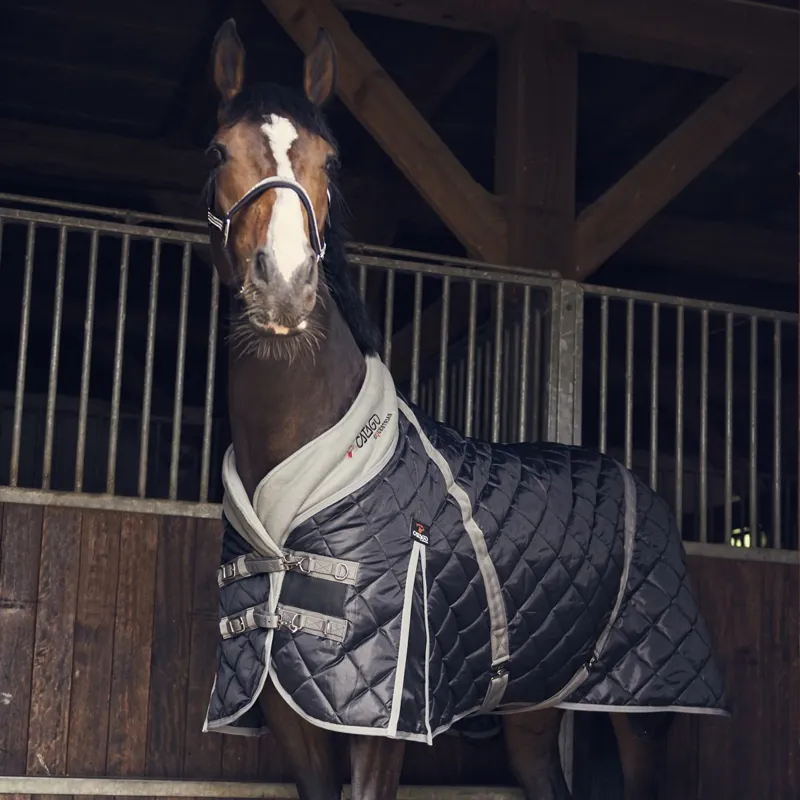 Catago 100g Standard Neck Stable Blanket - Black/Grey