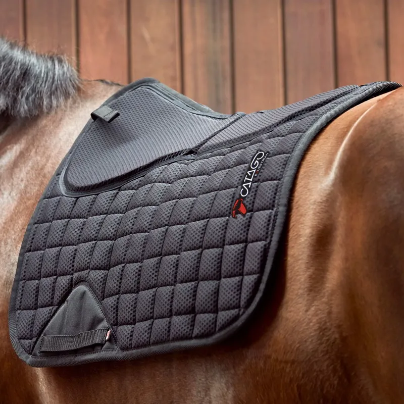 Catago FIR-Tech Correction Dressage Saddle Pad - Black-1