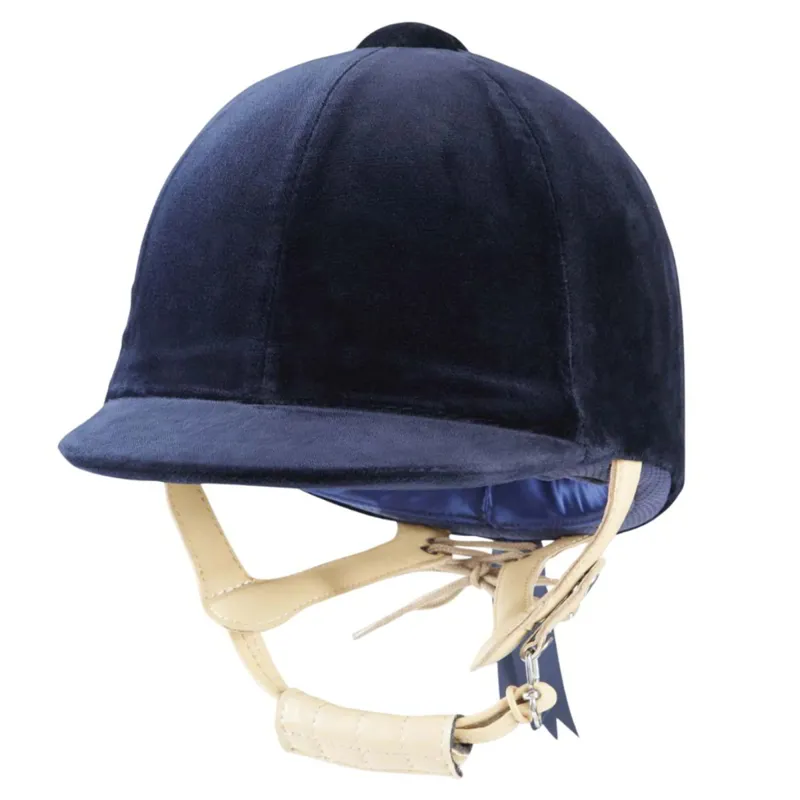 Champion CPX Showmaster Velvet Peaked Helmet - Navy