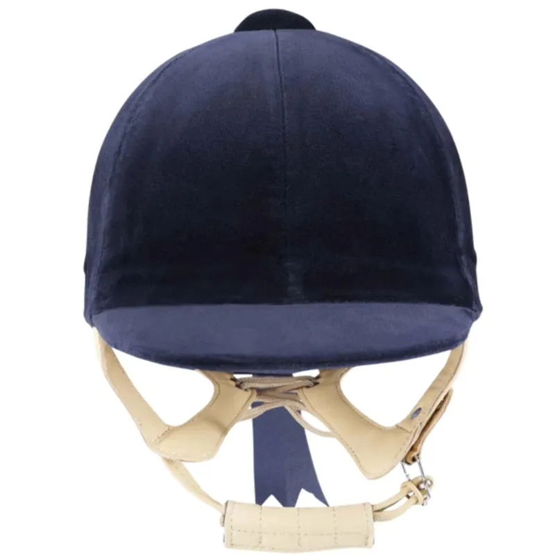 Champion CPX Showmaster Velvet Peaked Helmet - Navy-2