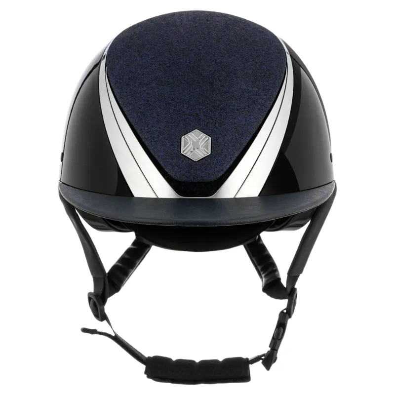Charles Owen EQx Hyda Sparkly MIPS Riding Helmet - Navy Gloss/Chrome-1