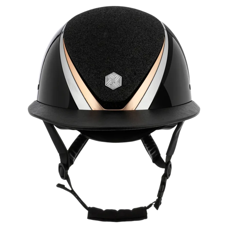 Charles Owen EQx Hyda Sparkly Wide Peak MIPS Helmet - Black Gloss/Rose Gold-3