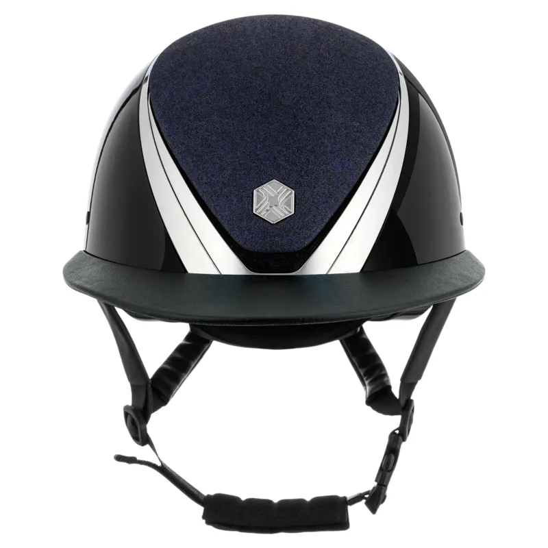 Charles Owen EQx Hyda Sparkly Wide Peak MIPS Helmet - Navy Gloss/Chrome-1