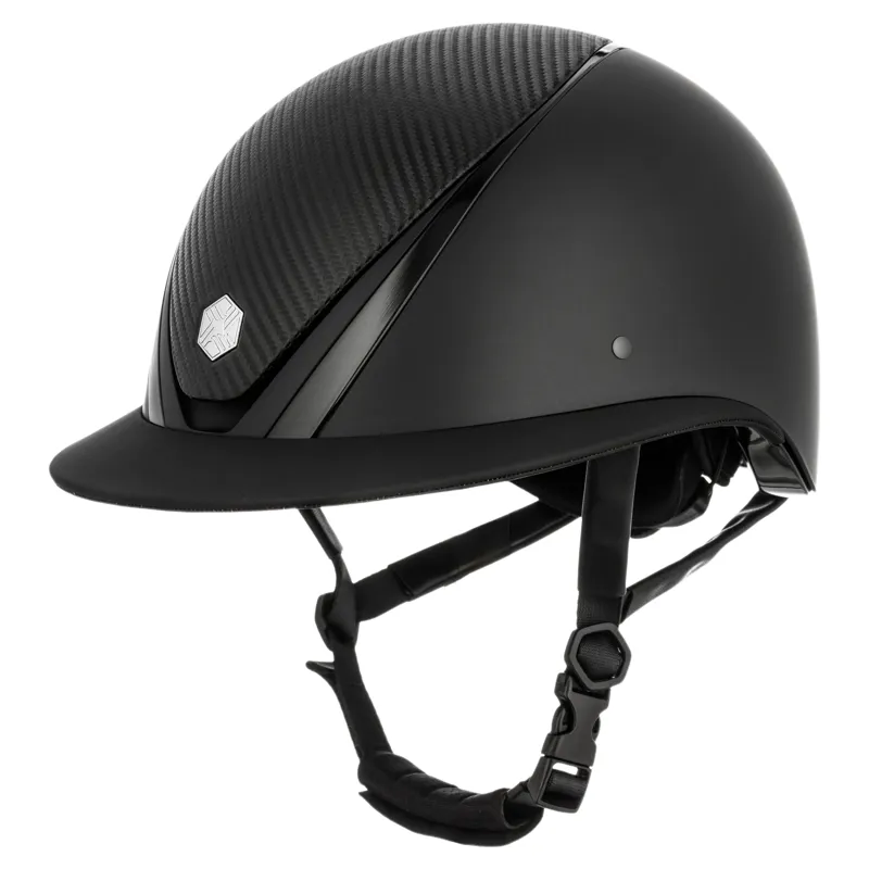 Charles Owen EQx Hyda Wide Peak MIPS Riding Helmet - Black Matte/Black Gloss