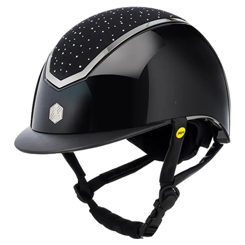 Charles Owen EQx Kylo MIPS Sparkly Riding Helmet - Black Gloss/Silver