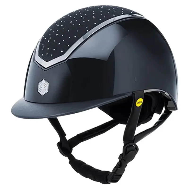 Charles Owen EQx Kylo MIPS Sparkly Riding Helmet - Navy Gloss/Silver