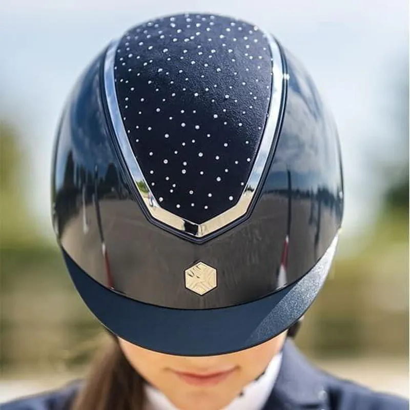 Charles Owen EQx Kylo MIPS Sparkly Riding Helmet - Navy Gloss/Silver-2