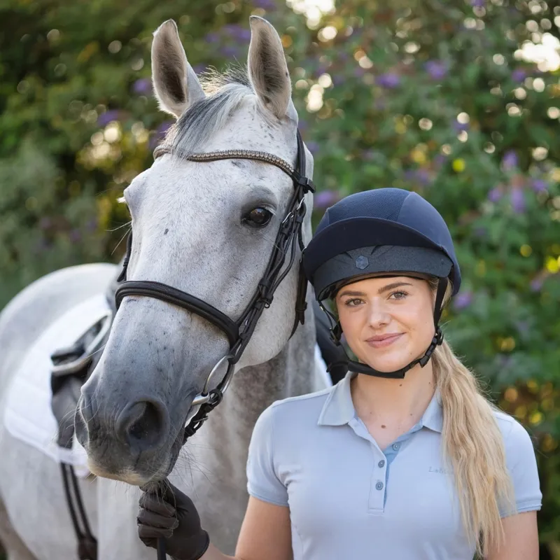 Charles Owen EQx x This Esme Phoenix Skull Riding Helmet - Navy-1