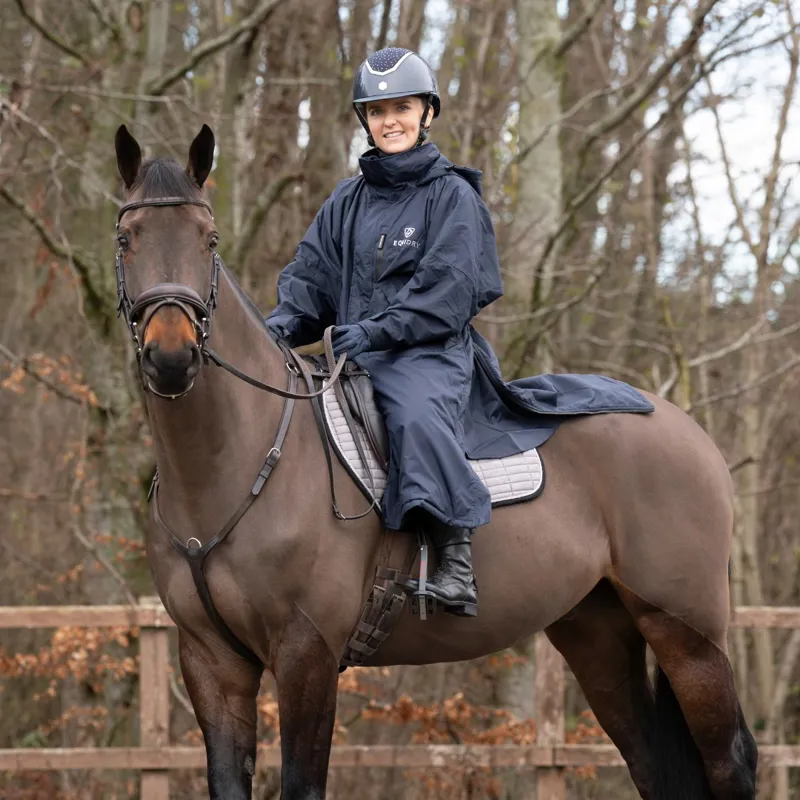 Charles Owen EQx Kylo Crystal Riding Helmet - Navy Gloss/Silver Crystal-3