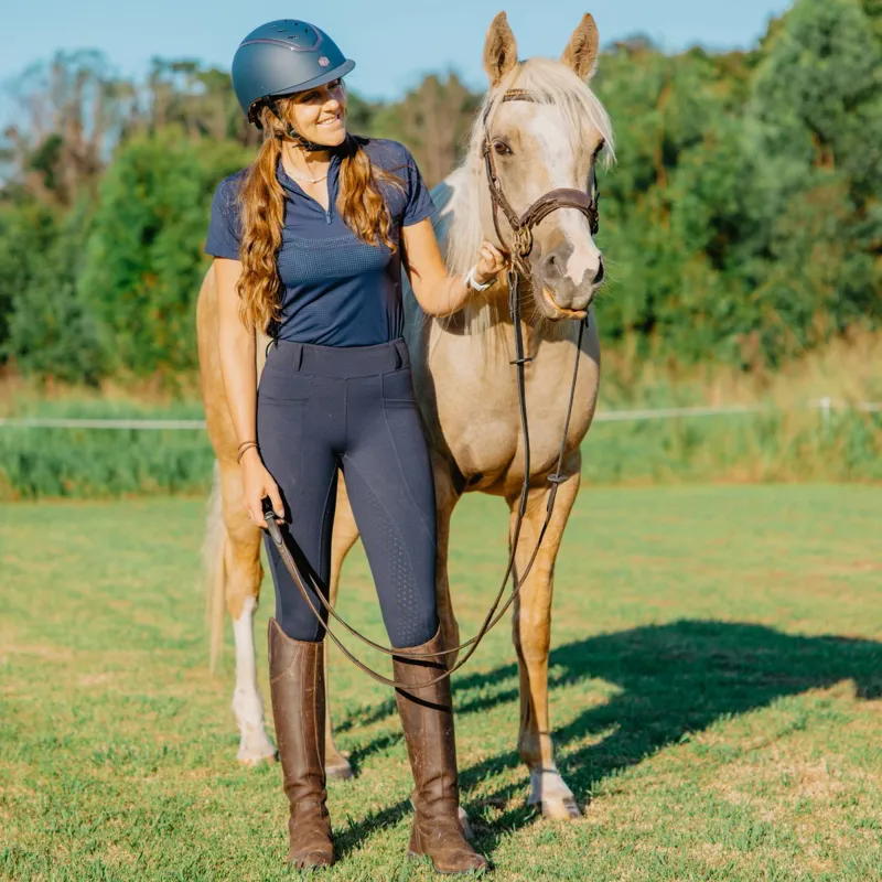 Charles Owen EQx Kylo Helmet - Navy Matte/Rose Gold Gloss-3