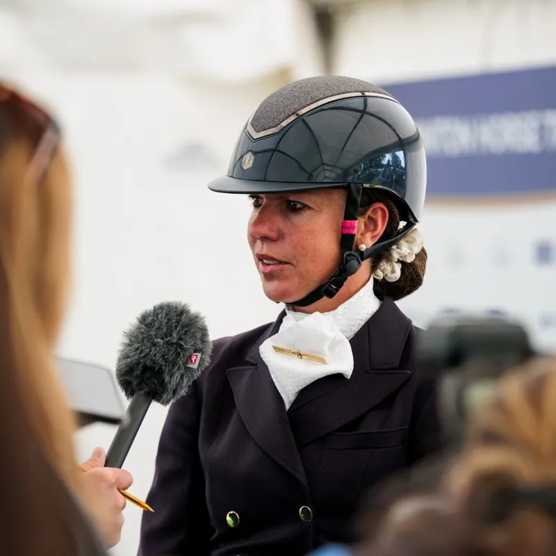 Charles Owen EQx Kylo Sparkly Riding Helmet - Navy Gloss/Pewter-5