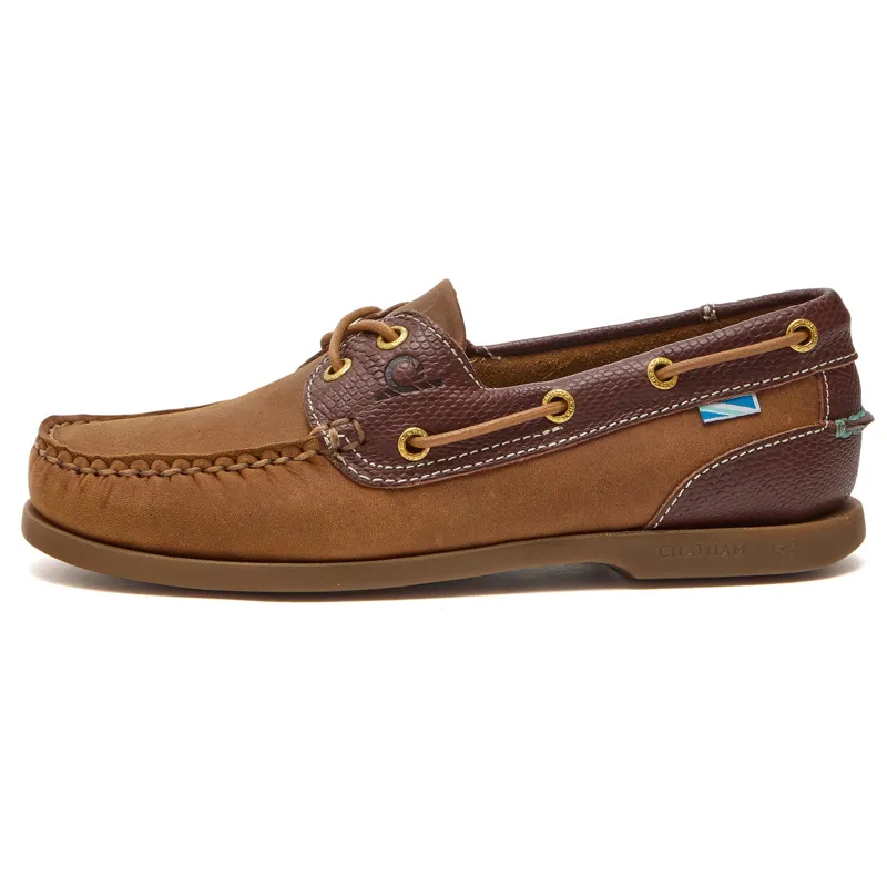 Chatham Bermuda II G2 Womens Leather Boat Shoes - Walnut/Brown Snake-3