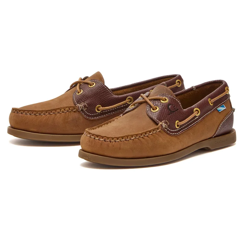Chatham Bermuda II G2 Womens Leather Boat Shoes - Walnut/Brown Snake