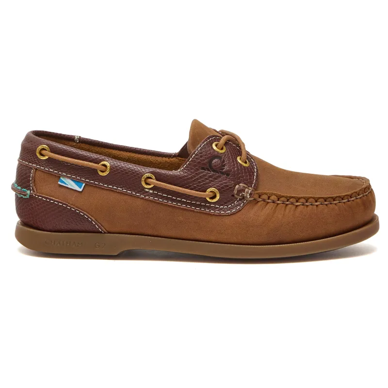 Chatham Bermuda II G2 Womens Leather Boat Shoes - Walnut/Brown Snake-2