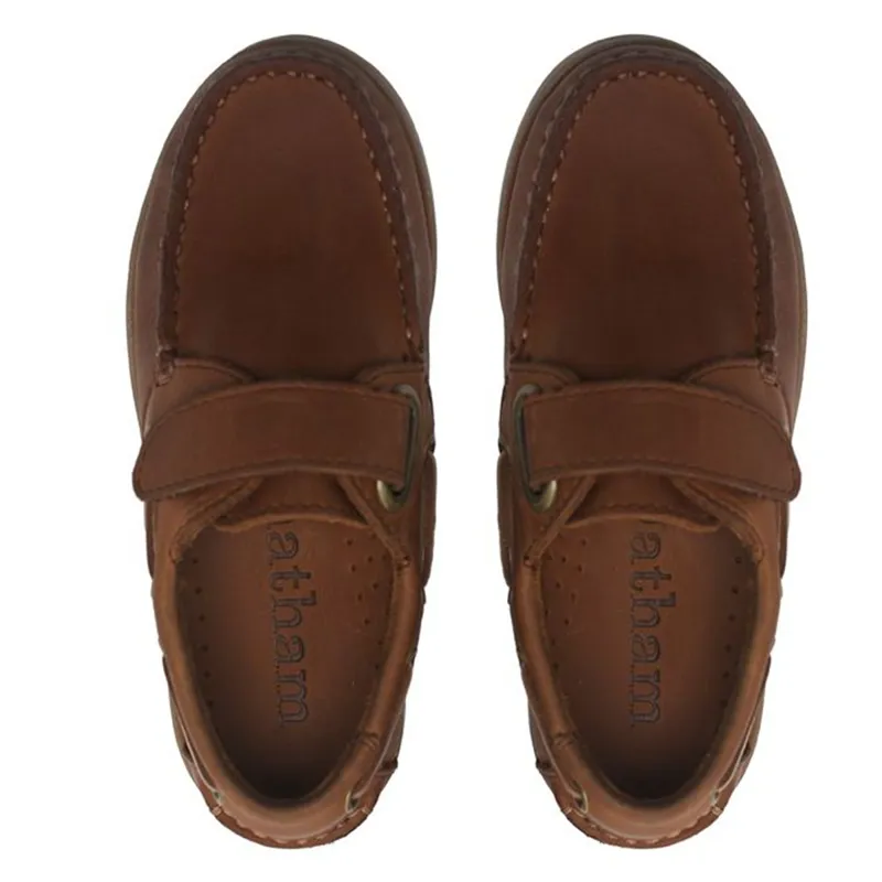 Chatham Oliver Junior Velcro Boat Shoes - Tan-3