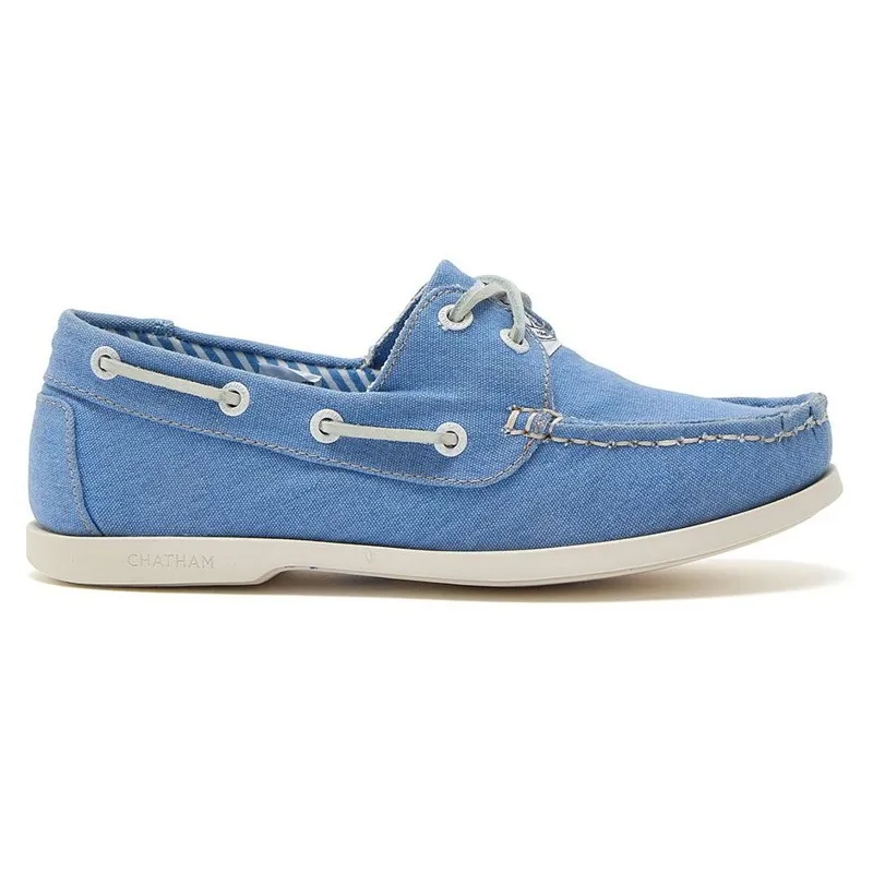 Chatham x Joules Jetty Women's Canvas Boat Shoes - Blue-1