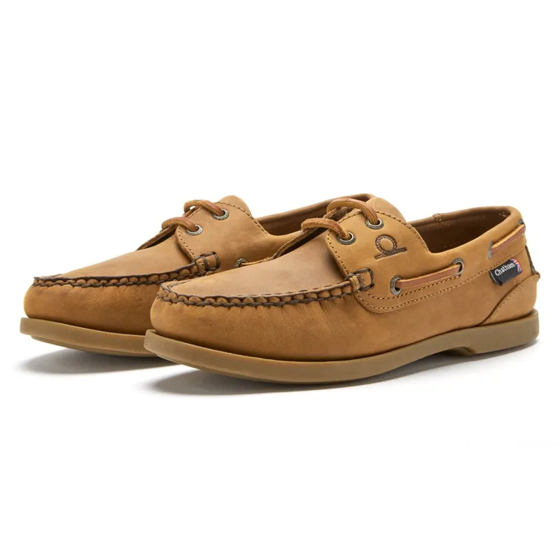 Chatham Deck Lady II G2 Womens Premium Leather Boat Shoes - Walnut