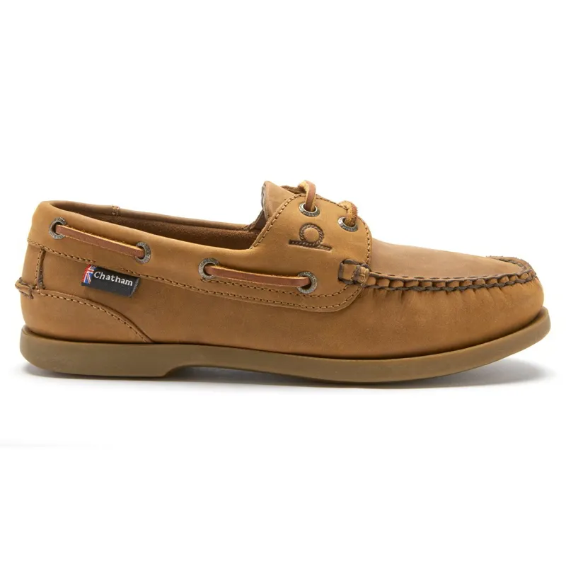 Chatham Deck Lady II G2 Womens Premium Leather Boat Shoes - Walnut-1