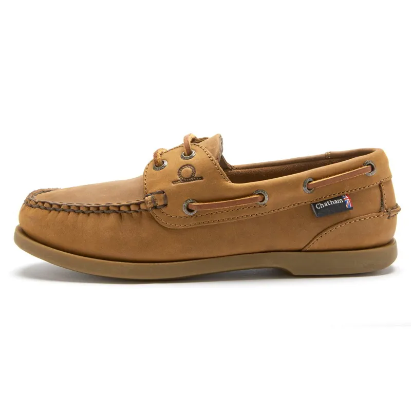 Chatham Deck Lady II G2 Womens Premium Leather Boat Shoes - Walnut-2