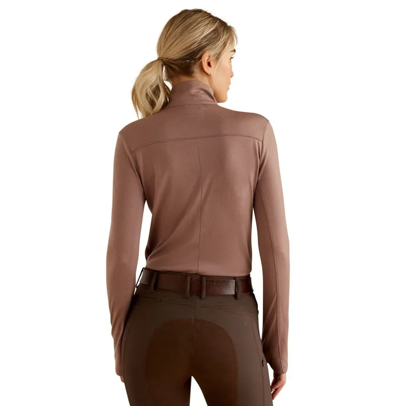 Ariat Cheviot 1/4 Zip Ladies Base Layer Top - Twilight Mauve-1