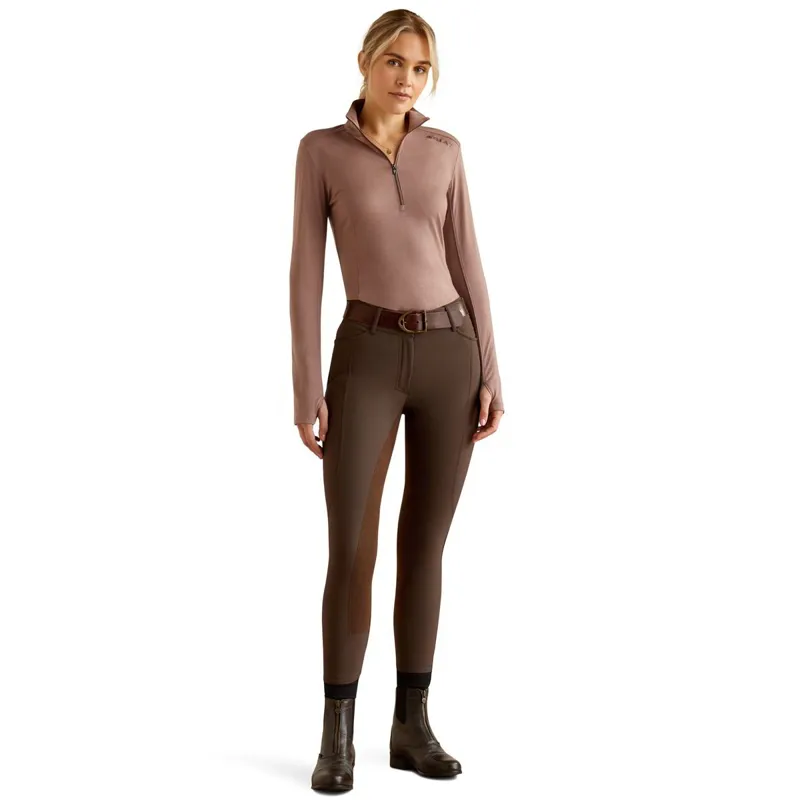 Ariat Cheviot 1/4 Zip Ladies Base Layer Top - Twilight Mauve-2