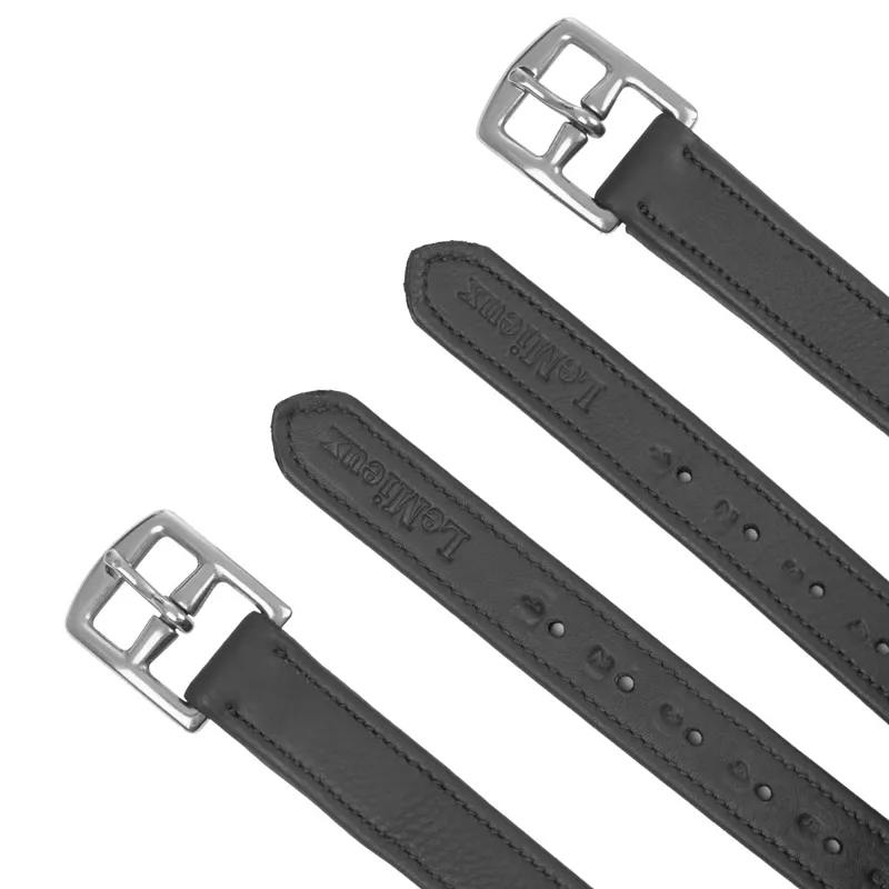 LeMieux Children's Stirrup Leathers - Black-1