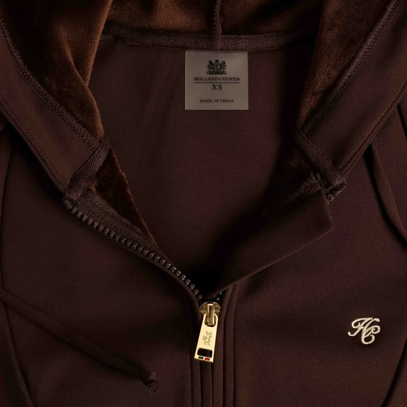 Holland Cooper Chiltern Womens Zip Hoodie - Walnut-2