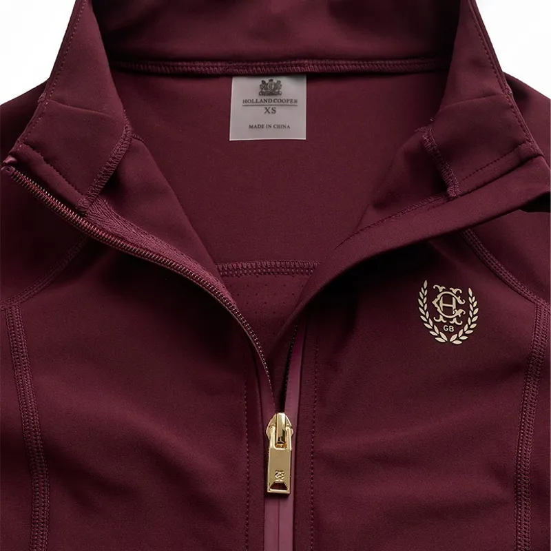 Holland Cooper Chiltern Women's Zip Training Top - Mulberry-1