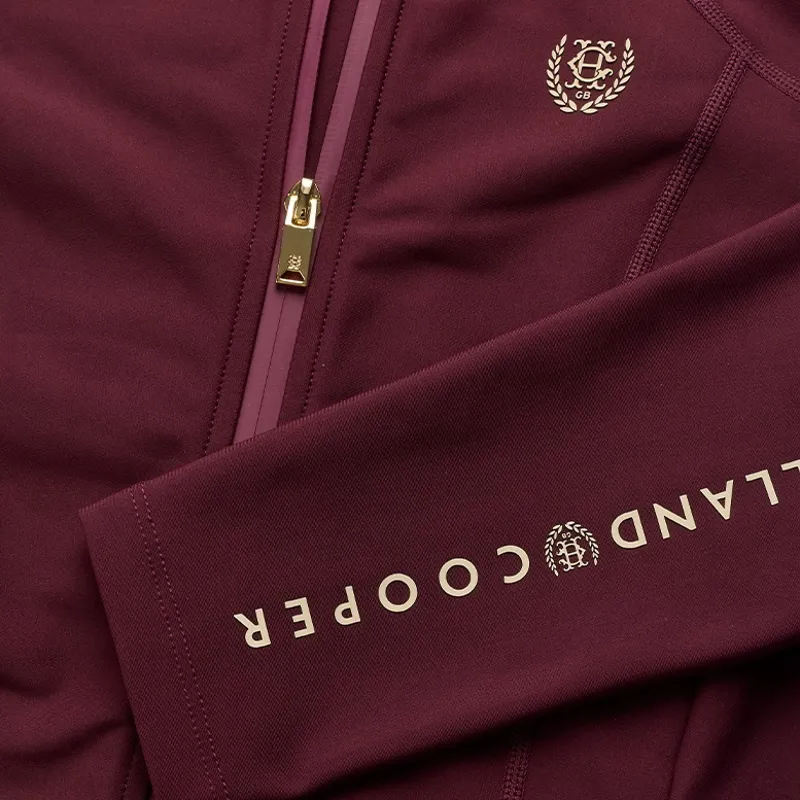 Holland Cooper Chiltern Women's Zip Training Top - Mulberry-2