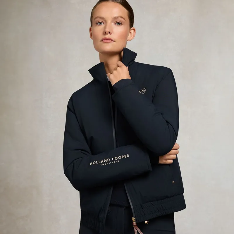 Holland Cooper Chiltern Women's Bomber Jacket - Ink Navy-1