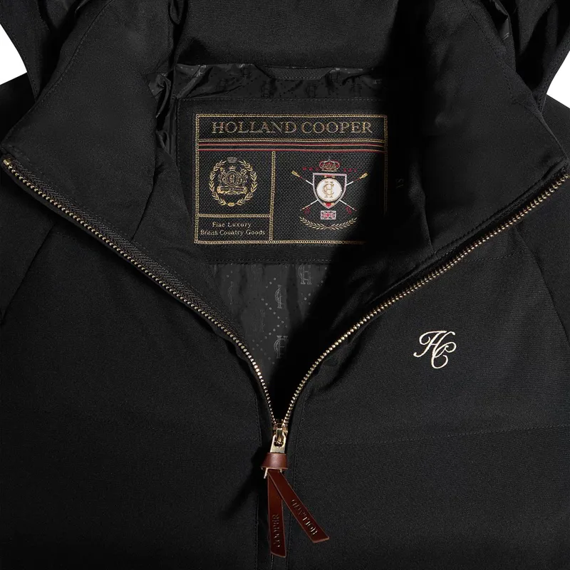 Holland Cooper Chiltern Womens Longline Barn Coat - Black-8