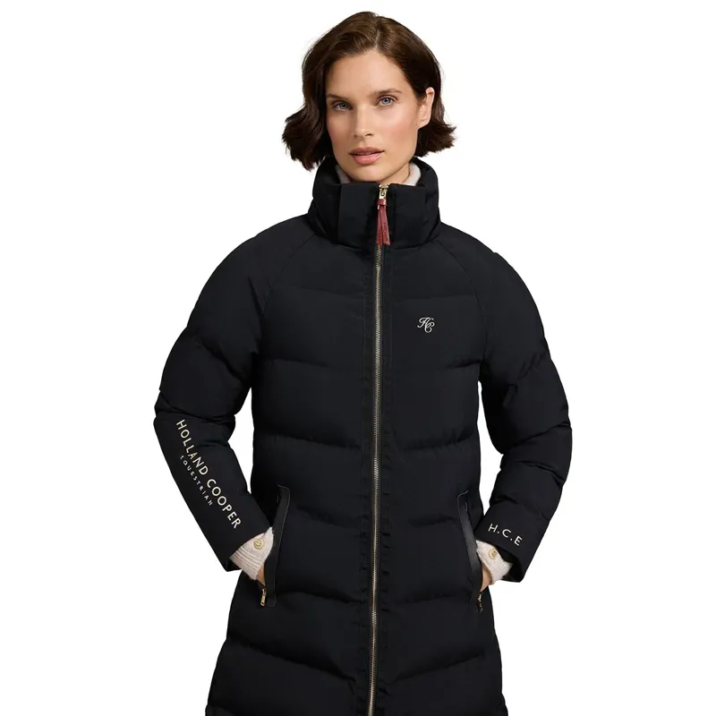 Holland Cooper Chiltern Womens Longline Barn Coat - Black-4