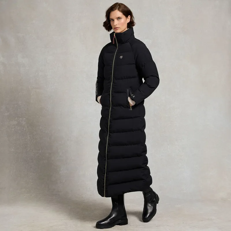 Holland Cooper Chiltern Womens Longline Barn Coat - Black-3