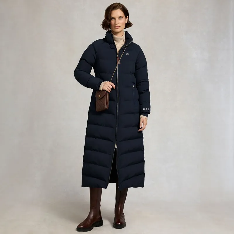 Holland Cooper Chiltern Womens Longline Barn Coat - Ink-12