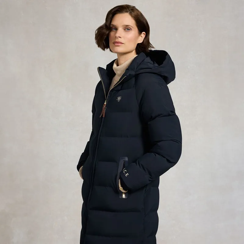 Holland Cooper Chiltern Womens Longline Barn Coat - Ink-8
