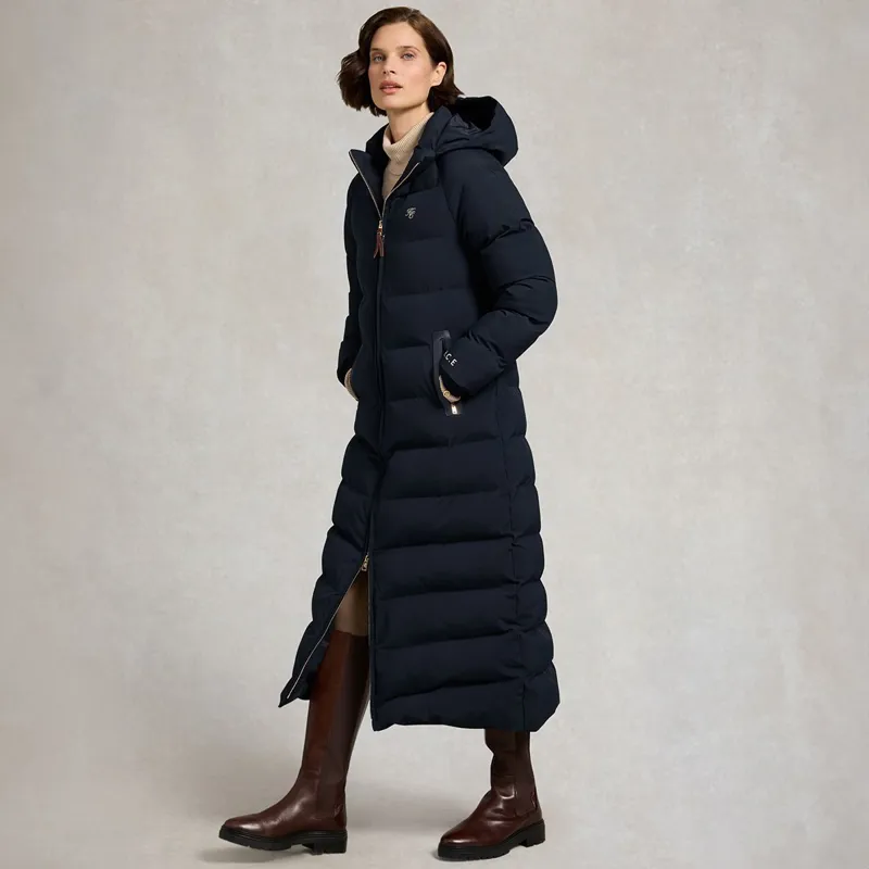 Holland Cooper Chiltern Womens Longline Barn Coat - Ink-7