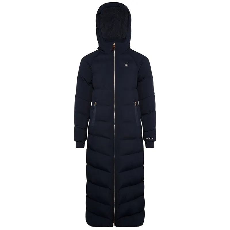 Holland Cooper Chiltern Womens Longline Barn Coat - Ink-1
