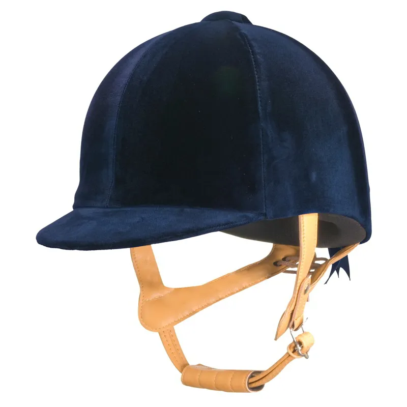 Champion CPX Supreme Velvet Riding Helmet - Navy