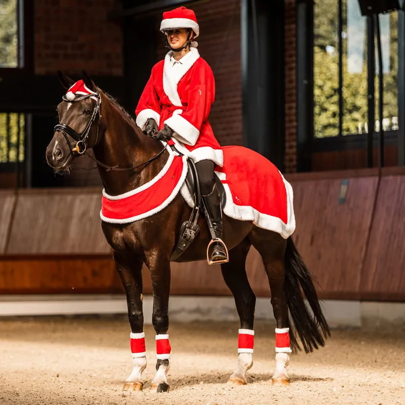 Horze Christmas Exercise Sheet - Red/White-1